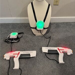 Laser X Two Player Set with 2 Laser Blaster Guns & 2 Vests & Instructions - 2016